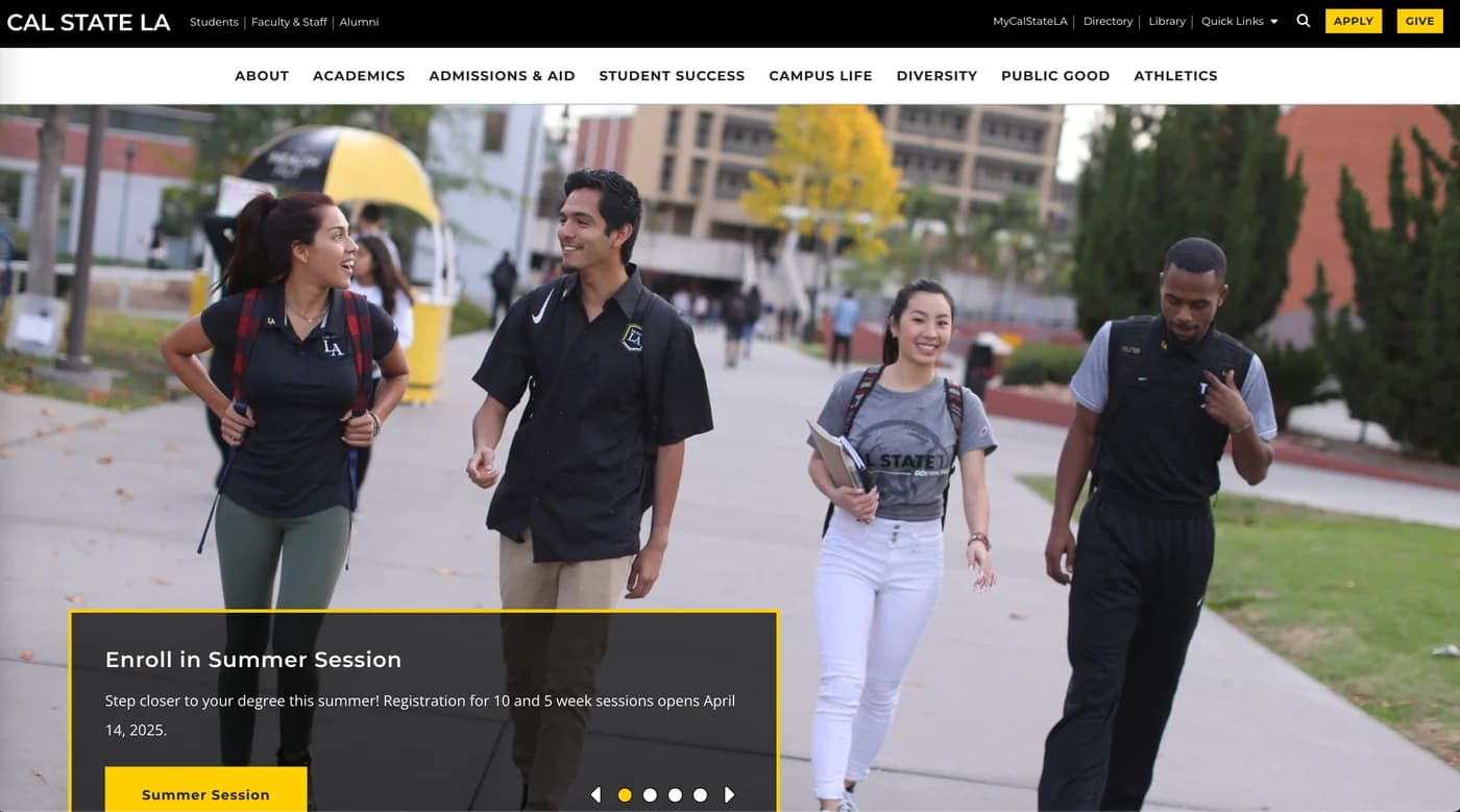 Cal State LA project screenshot